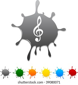 Clef blot icon. Vector illustration.