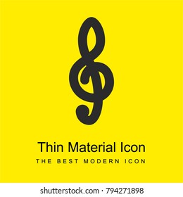Clef bright yellow material minimal icon or logo design