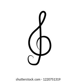 Clef icon. Trendy Clef logo concept on white background from Music collection. Suitable for use on web apps, mobile apps and print media.