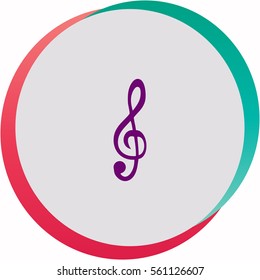 Clef  icon. Vector design.