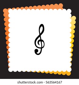 Clef  icon. Vector design. 