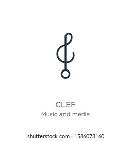 Clef icon vector. Trendy flat clef icon from music collection isolated on white background. Vector illustration can be used for web and mobile graphic design, logo, eps10