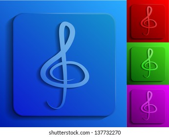clef monochrome icons