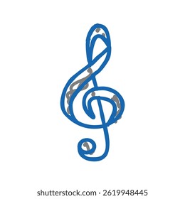 clef music doodle icon sketch vector. clef music sign. isolated symbol illustration