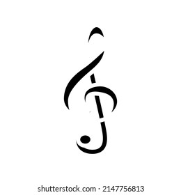 clef music glyph icon vector. clef music sign. isolated contour symbol black illustration