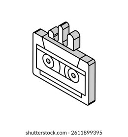 clef music isometric icon vector. clef music sign. isolated symbol illustration