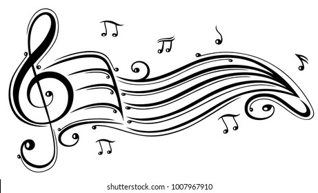 Clef Music Sheet Music Notes Stock Vector (Royalty Free) 1007967910 ...