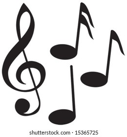 Clef with notes