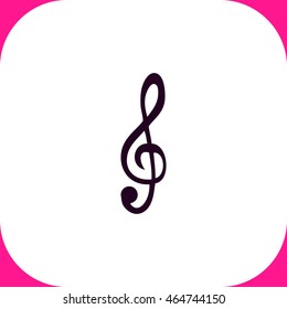 Clef vector icon on white background.