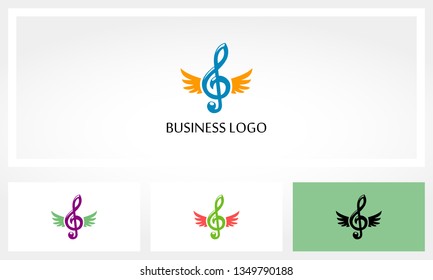 Clef Wings Music Logo