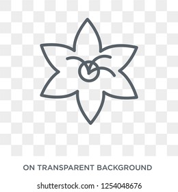Clematis icon. Trendy flat vector Clematis icon on transparent background from nature collection. High quality filled Clematis symbol use for web and mobile