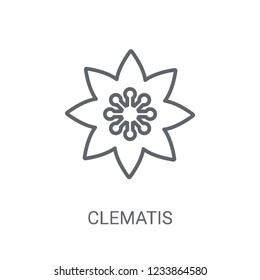 Clematis icon. Trendy Clematis logo concept on white background from Nature collection. Suitable for use on web apps, mobile apps and print media.