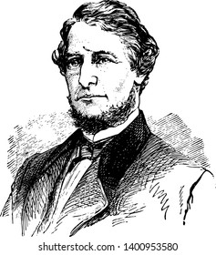 Clement Laird Vallandigham 1820 to 1871 he was an Ohio politician and leader of the copperhead faction of anti to war democrats during the American civil war vintage line drawing or engraving