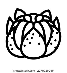 clementine mandarin line icon vector. clementine mandarin sign. isolated contour symbol black illustration