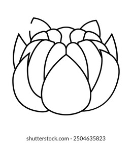clementine mandarin line icon vector. clementine mandarin sign. isolated contour symbol black illustration