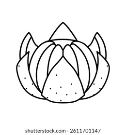 clementine mandarin line icon vector. clementine mandarin sign. isolated contour symbol black illustration
