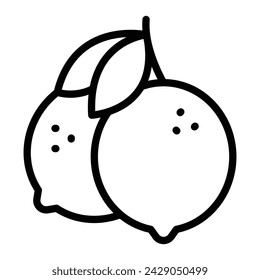 Clementine Vector Line Icon Design