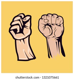clenchecd fist vector