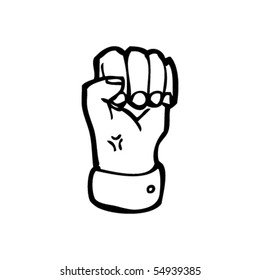 Vektor Stok Cartoon Clenched Fist Tanpa Royalti Shutterstock