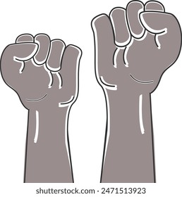 Clenched fist hand sign vector