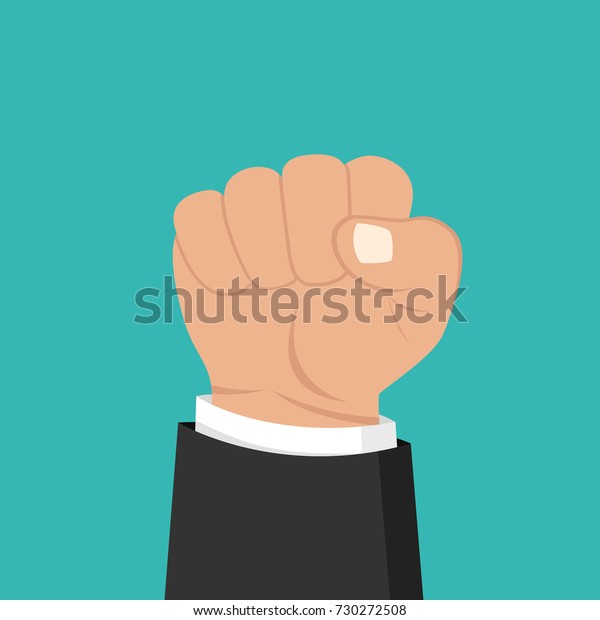 Clenched Fist Held High Protest Vector Stock Vector Royalty Free 730272508 Shutterstock 4128