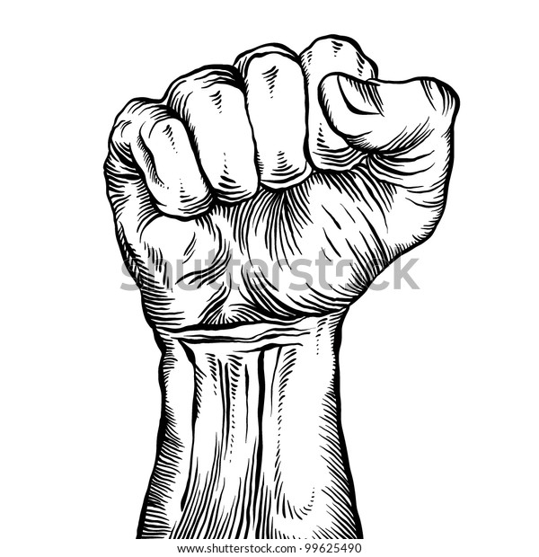 Clenched Fist Held High Protest Stock Vector Royalty Free 99625490 Shutterstock 4697