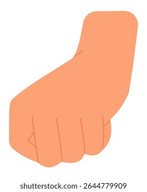 Clenched fist held tightly together, symbolizing unity, power, and resilience in the face of adversity, conveying a sense of unwavering resolve