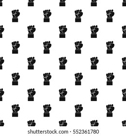 Clenched fist pattern. Simple illustration of clenched fist vector pattern for web