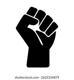 Clenched Fist Silhouette in Contrast