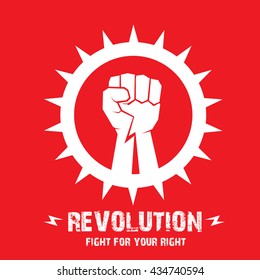 Fist Male Hand Proletarian Protest Symbol Stock Vector (Royalty Free ...