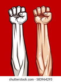 clenched fist vector illustration for resistance and revolution symbol