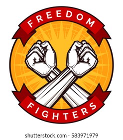 clenched fist vector illustration for resistance and revolution symbol
