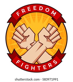clenched fist vector illustration for resistance and revolution symbol