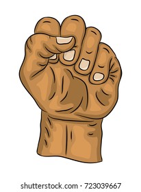 clenched fist  vector symbol icon design. Beautiful illustration isolated on white background
