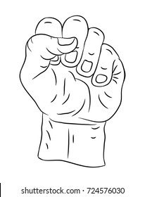 clenched fist vector symbol icon design. Beautiful illustration isolated on white background