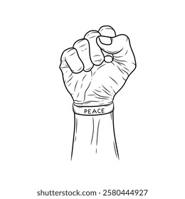 clenched fists mean enthusiasm or resistance to injustice. fight