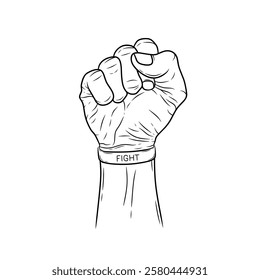 clenched fists mean enthusiasm or resistance to injustice. fight