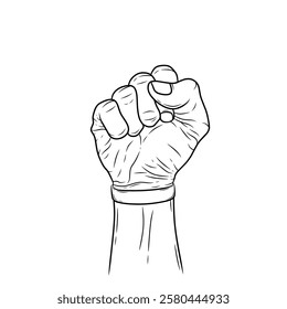 clenched fists mean enthusiasm or resistance to injustice. fight