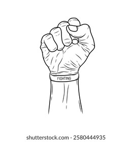 clenched fists mean enthusiasm or resistance to injustice. fight