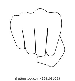 Clenched Hand Symbolizing Power and Strength