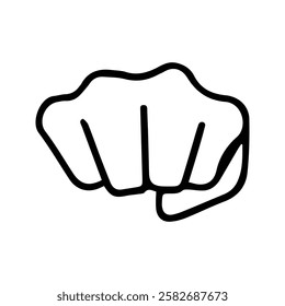 Clenched Hands Icon. Fist Or Hit Symbol. Vector Illustration.