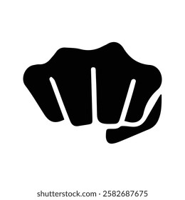 Clenched Hands Icon. Fist Or Hit Symbol. Vector Illustration.