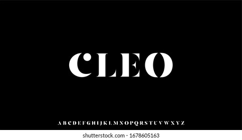 cleo, luxury elegant and glamour font alphabet typeset