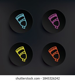 Cleopatra dark badge color set icon. Simple thin line, outline vector of mythology icons for ui and ux, website or mobile application