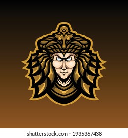 cleopatra egypt queen mascot e sport logo