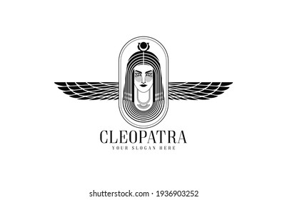 Cleopatra Egyptian Pharaoh Queen Logo