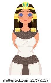 cleopatra egyptian queen standing character