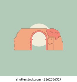 Cleopatra Gate Mersin Tarsus Illustration Vector