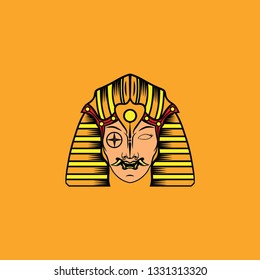 Cleopatra Head Mascot Logo