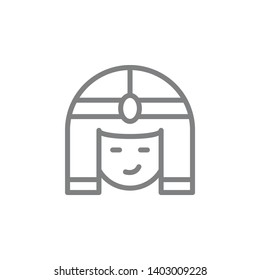 Cleopatra icon. Element of myphology icon. Thin line icon for website design and development, app development. Premium icon